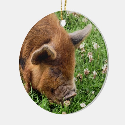 CUTE PIG KERAMISCH ORNAMENT (Links)