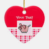 Cute Pig Keramisch Ornament (Achterkant)