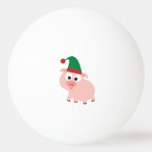 Cute Pig Kerstmis Elf Pingpongbal (Voorkant)