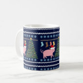 Cute Pig Kerstmis Koffiemok (Voorkant links)