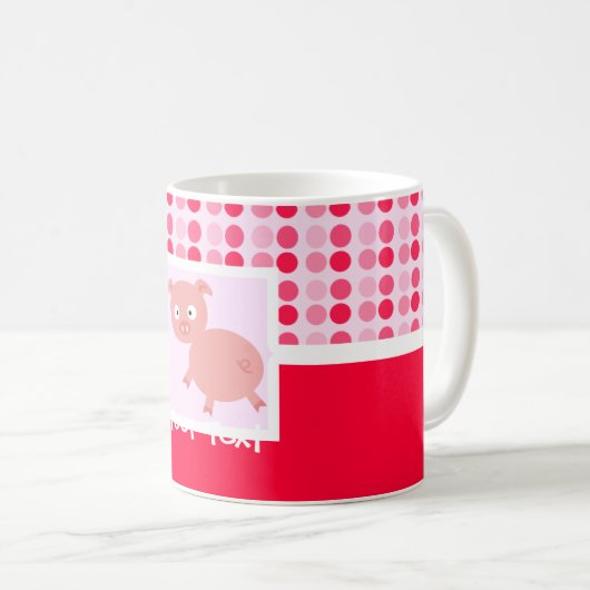 Cute Pig Koffiemok (Voorkant rechts)