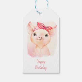 Cute Pig Labels Cadeaulabel