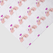 Cute Pig Love Tissuepapier (Detail)