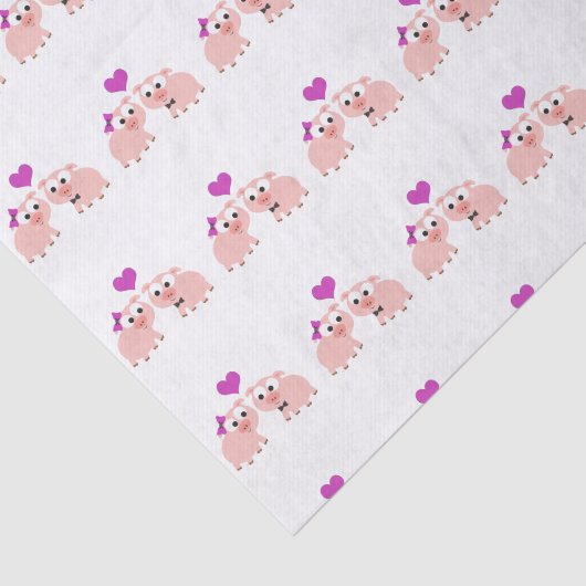 Cute Pig Love Tissuepapier (Detail)