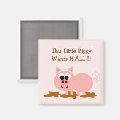 Cute Pig Magnet (Voorkant / Achterkant)