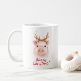Cute Pig-Mok voor kerstmis Koffiemok