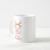 Cute Pig-Mok voor kerstmis Koffiemok (Voorkant links)