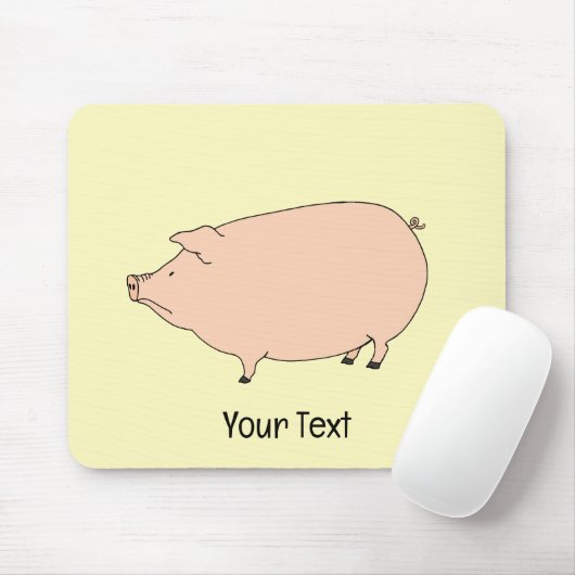 Cute Pig Mousepad Muismat (Met muis)