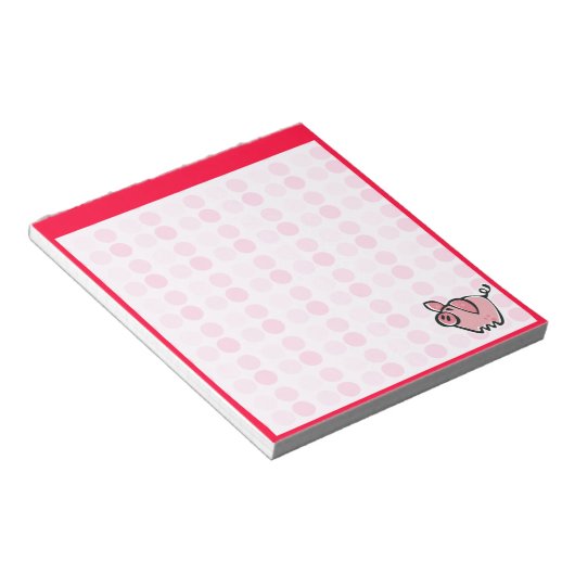 Cute Pig Notitieblok (Schuin)