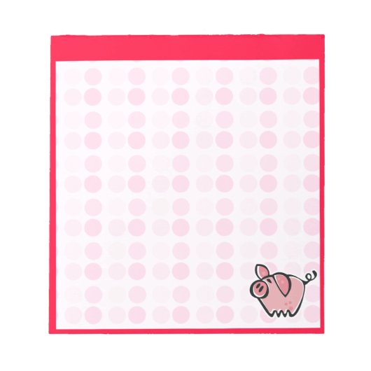Cute Pig Notitieblok (Voorkant)