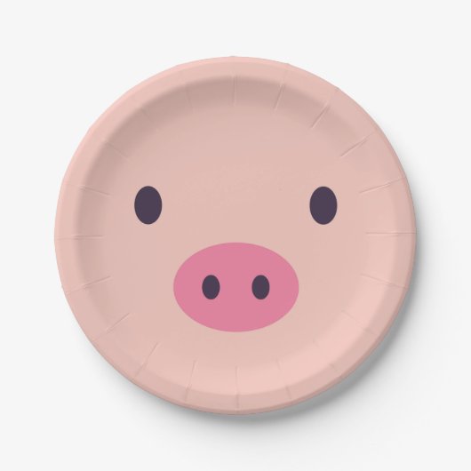 Cute Pig Paper-Borden Papieren Bordje (Voorkant)
