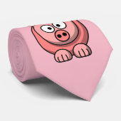 Cute Pig Party aanpassen Stropdas (Opgerold)