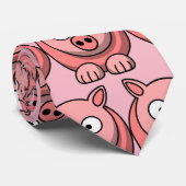Cute Pig Party aanpassen Stropdas (Opgerold)