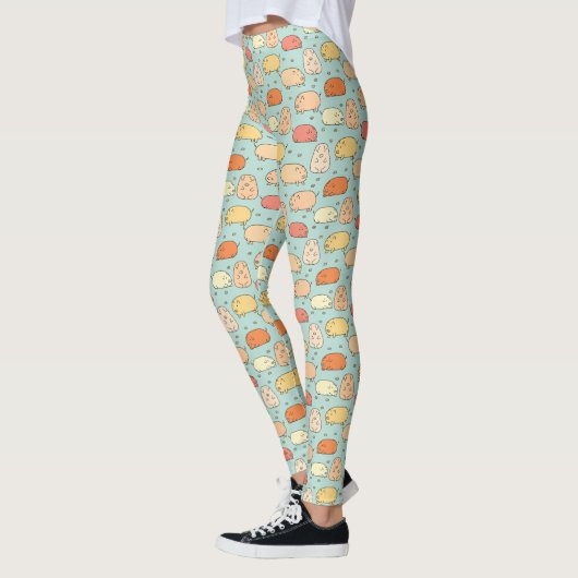 Cute Pig Pattern Mint Leggings (Links)