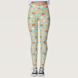 Cute Pig Pattern Mint Leggings