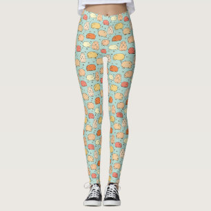 Cute Pig Pattern Mint Leggings