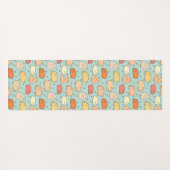 Cute Pig Pattern Mint Yogamat (Achterkant (horizontaal))