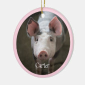 Cute Pig Personalized Keramisch Ornament (Links)
