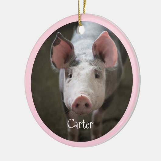 Cute Pig Personalized Keramisch Ornament (Links)