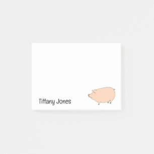 Cute Pig Personalized Post-it® Notes