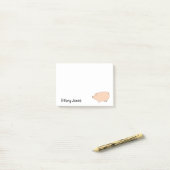 Cute Pig Personalized Post-it® Notes (Op bureau)