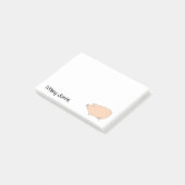 Cute Pig Personalized Post-it® Notes (Schuin)