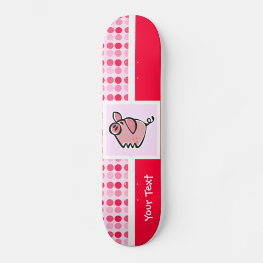 Cute Pig Persoonlijk Skateboard (Voorkant)