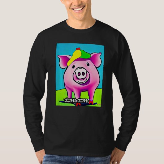 Cute Pig Piggie Oink Oink 13 T-shirt (Voorkant)