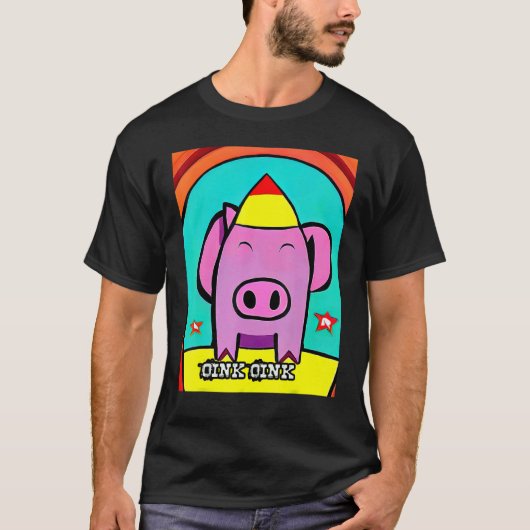 Cute Pig Piggie Oink Oink 15 T-shirt (Voorkant)