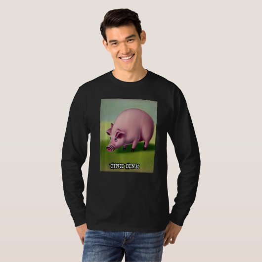 Cute Pig Piggie Oink Oink  26 T-shirt (Voorkant volledig)