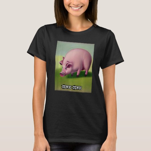 Cute Pig Piggie Oink Oink  26 T-shirt (Voorkant)