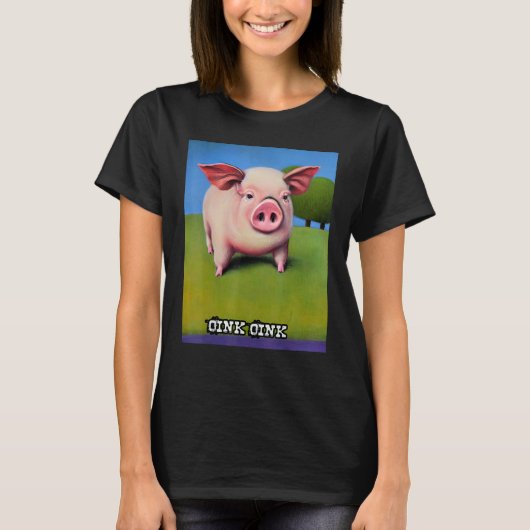 Cute Pig Piggie Oink Oink 36 T-shirt (Voorkant)
