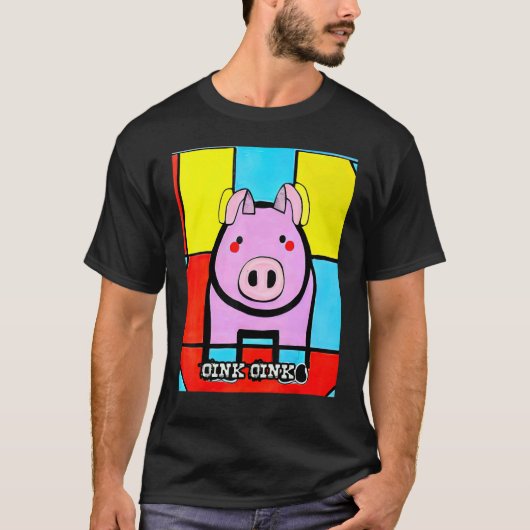 Cute Pig Piggie Oink Oink 43 T-shirt (Voorkant)