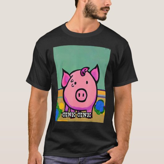 Cute Pig Piggie Oink Oink 47 T-shirt (Voorkant)