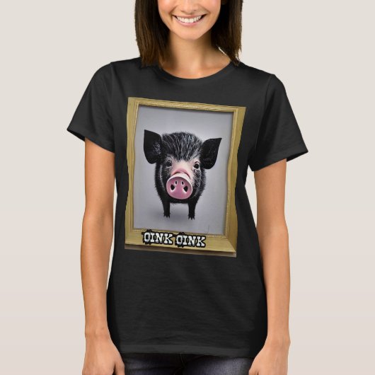 Cute Pig Piggie Oink Oink 5 T-shirt (Voorkant)