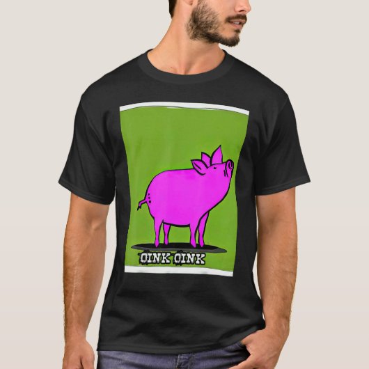 Cute Pig Piggie Oink Oink 7 T-shirt (Voorkant)