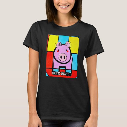 Cute Pig Piggie Oink Oink Premium_3 T-shirt (Voorkant)