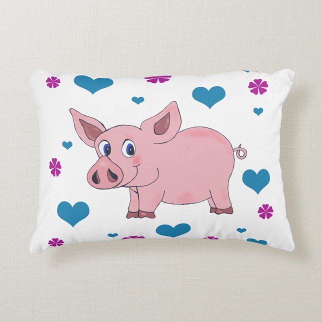 Cute Pig Pillow Decoratief Kussen (Voorkant)