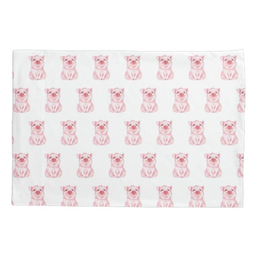 Cute Pig Pillow Hoesje Set Kussensloop (Achterkant-Links)