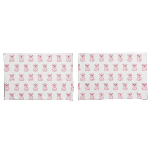 Cute Pig Pillow Hoesje Set Kussensloop (Voorkant-Set)
