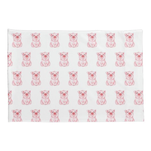 Cute Pig Pillow Hoesje Set Kussensloop (Achterkant-Rechts)