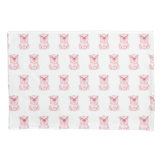 Cute Pig Pillow Hoesje Set Kussensloop (Voorkant-Links)