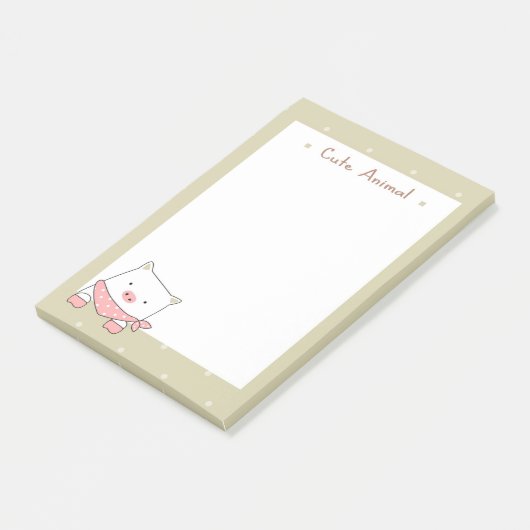 Cute Pig Post-it® Notes (Schuin)