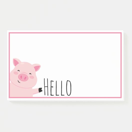 Cute Pig Post-it® Notes (Voorkant)