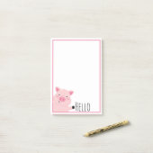 Cute Pig Post-it® Notes (Op bureau)