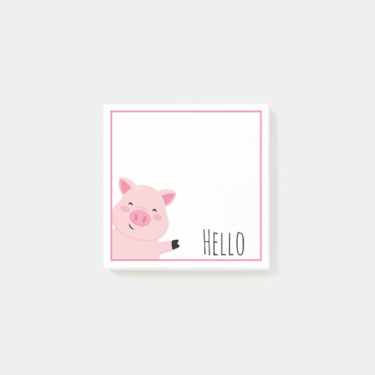 Cute Pig Post-it® Notes (Voorkant)