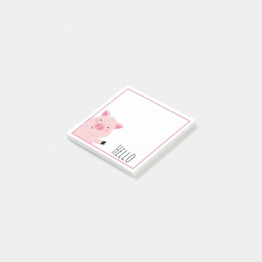 Cute Pig Post-it® Notes (Schuin)