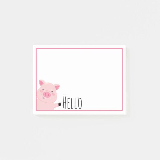 Cute Pig Post-it® Notes (Voorkant)