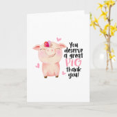 Cute Pig Pun Funny Bedankt voor je waardering Kaart