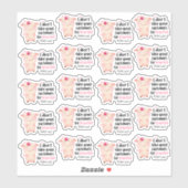 Cute Pig Pun Funny Great Customer Small Business Sticker (Vel)